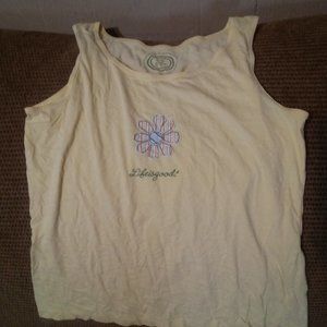 LIFE IS GOOD Yellow Tank Top Size Medium